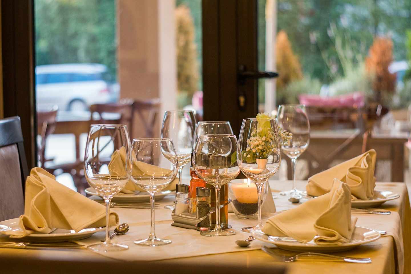 Mesa de un restaurante.