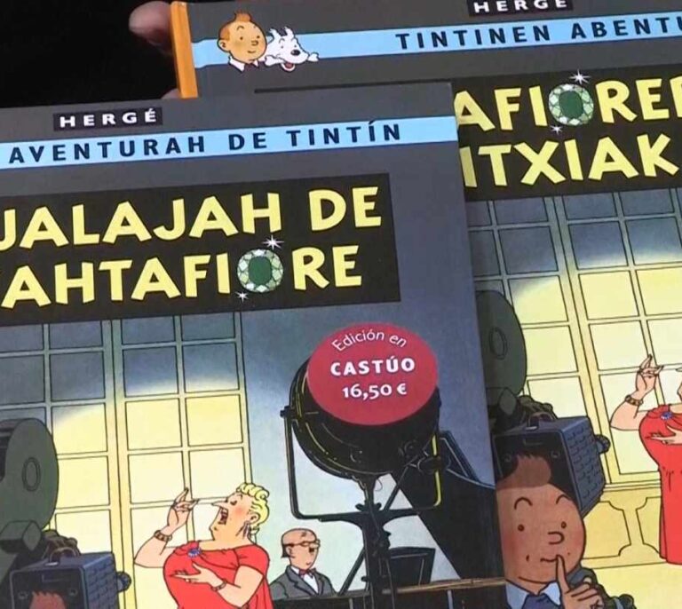 Tintín políglota: habla gallego, euskera, valenciano, aragonés, aranés y castúo