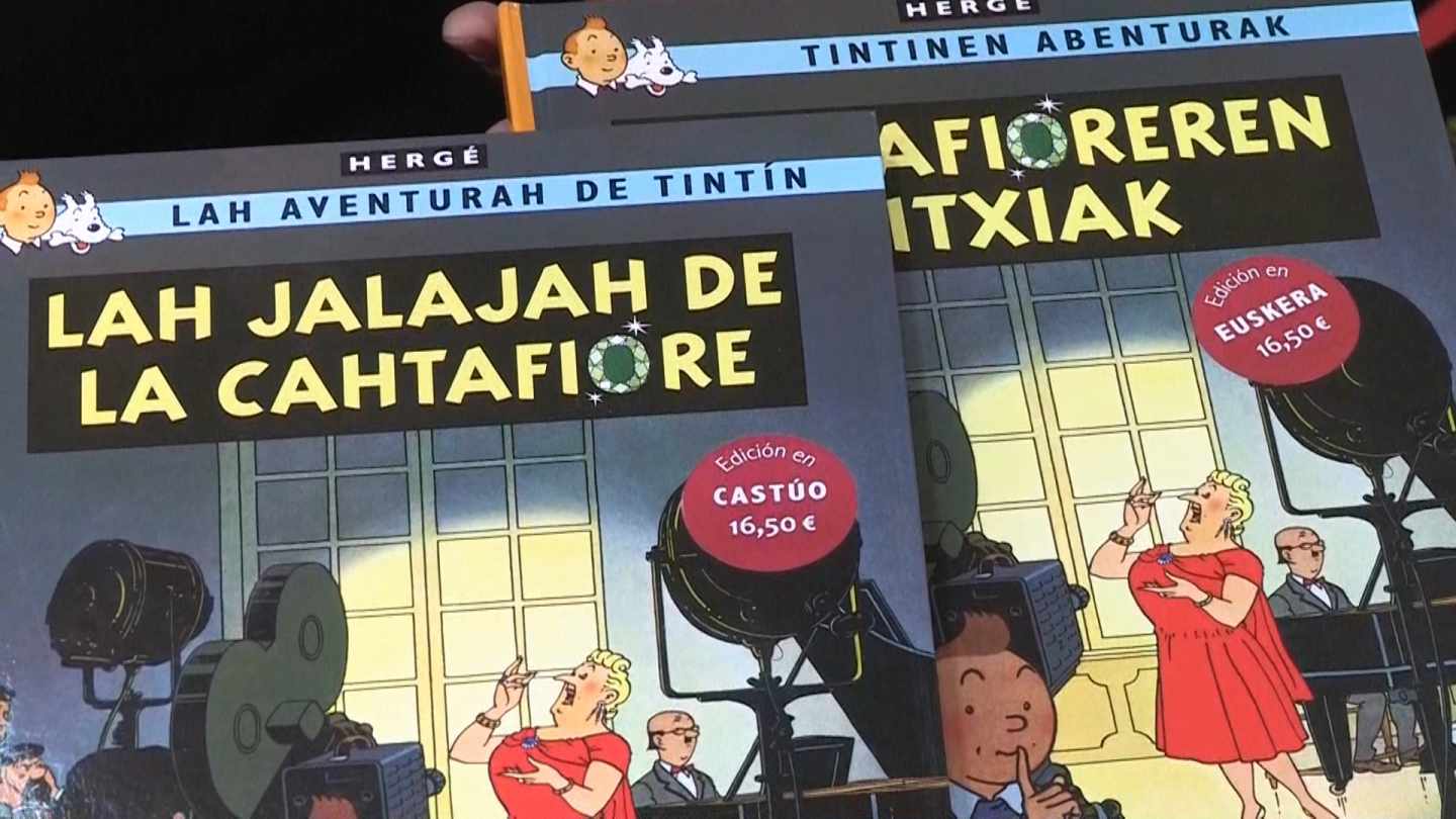 Las nuevas ediciones de Tintín en castúo y euskera