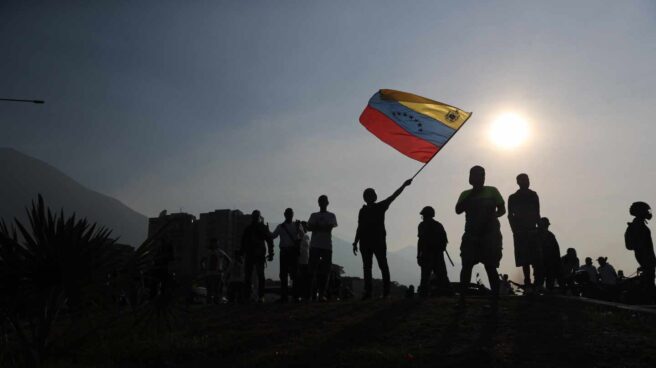 Ciudadanos venezolanos, este martes en Caracas.