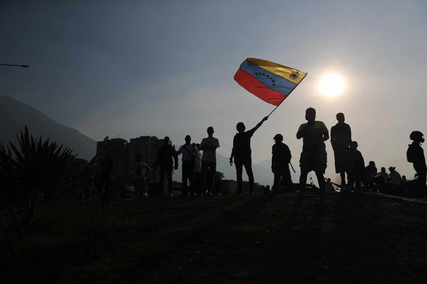 Ciudadanos venezolanos, este martes en Caracas.