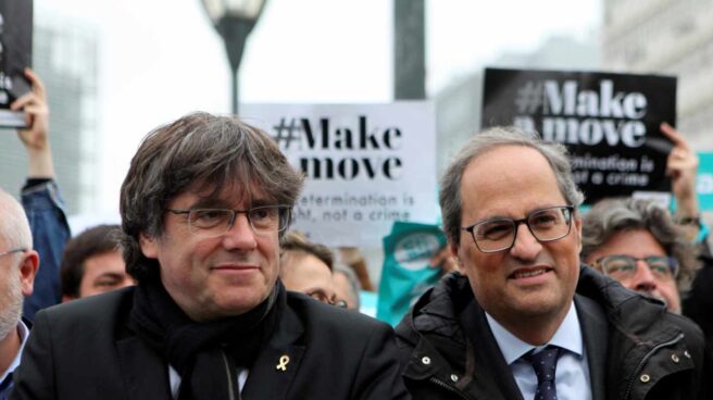 Puigdemont y Torra, en Bruselas. Puigdemont y Torra, en Bruselas.