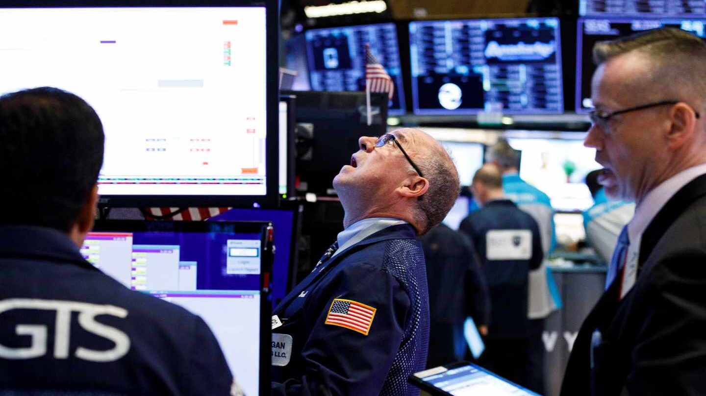 Operadores de bolsa en Wall Street.