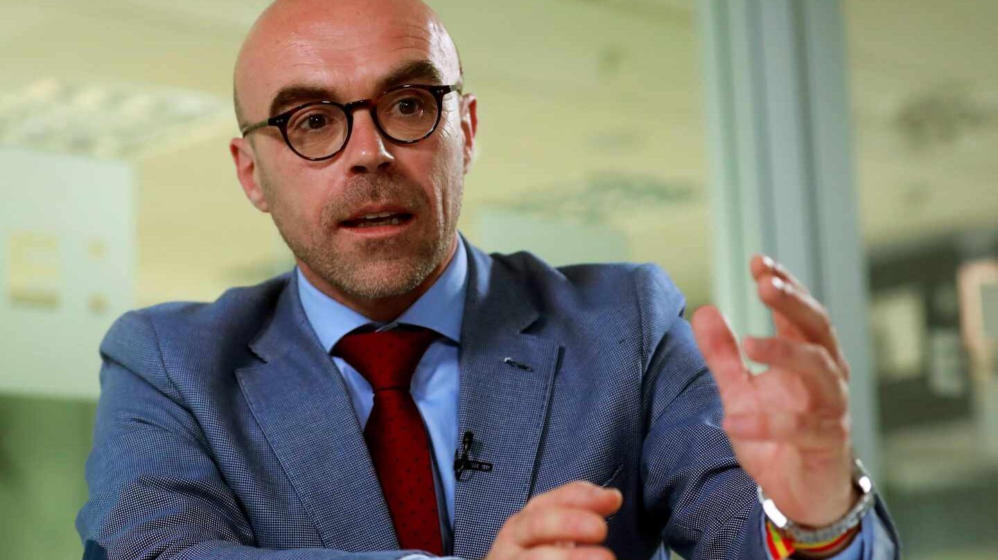 El cabeza de lista de Vox al Parlamento Europeo, Jorge Buxadé, durante una entrevista con Efe.