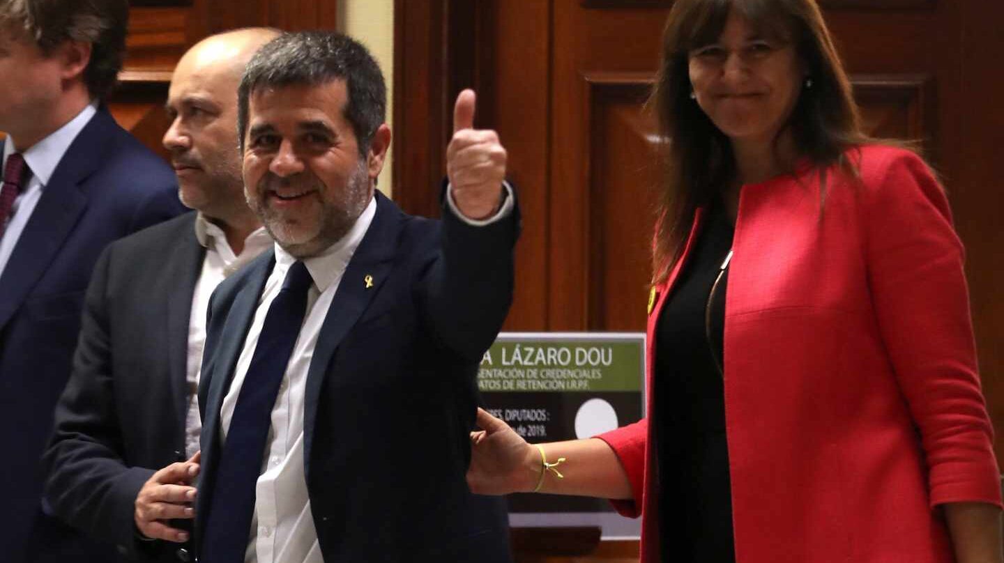 Jordi Sánchez llega al Congreso.