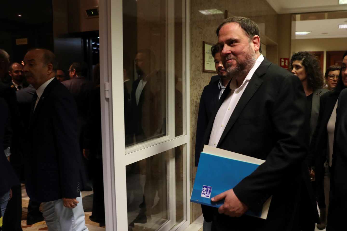 Oriol Junqueras a su llegada al Congreso de los Diputados