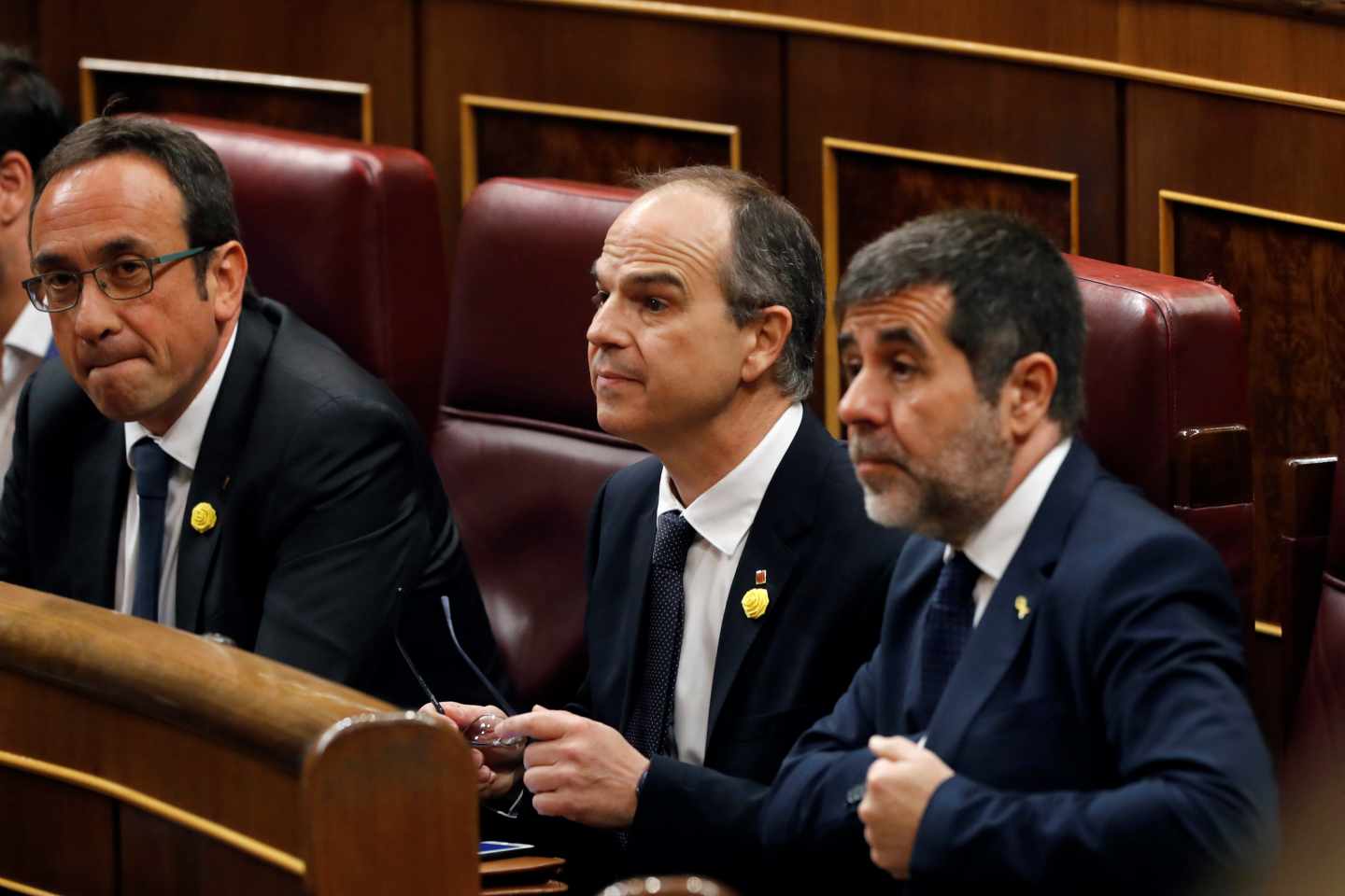 Rull, Turull y Sánchez, en el Congreso.