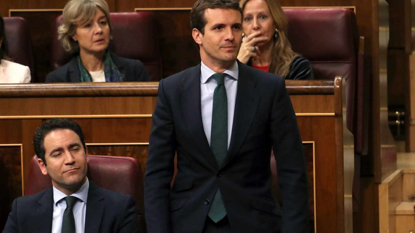 Pablo Casado durante la sesión constitutiva del Congreso