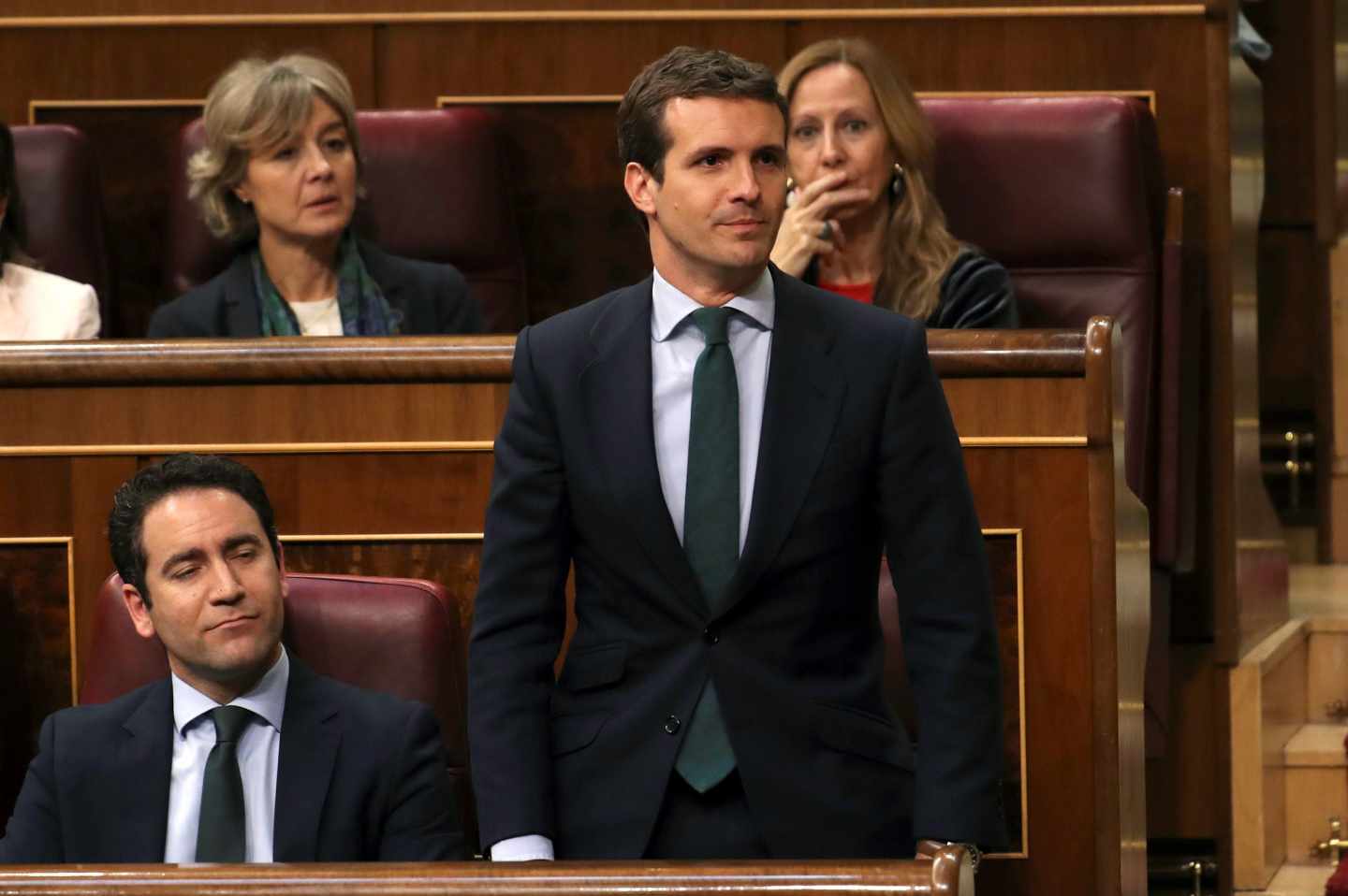 Pablo Casado durante la sesión constitutiva del Congreso