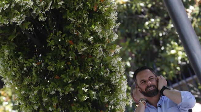 Santiago Abascal en un reciente acto en Pozuelo de Alarcón (Madrid)