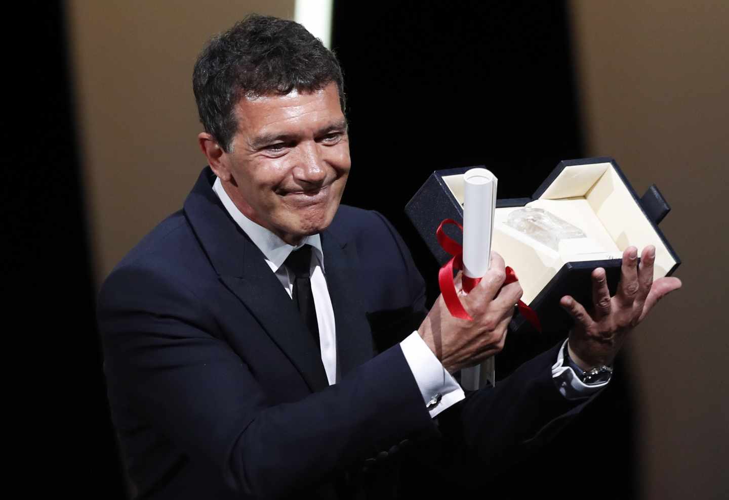 Antonio Banderas, con el premio.