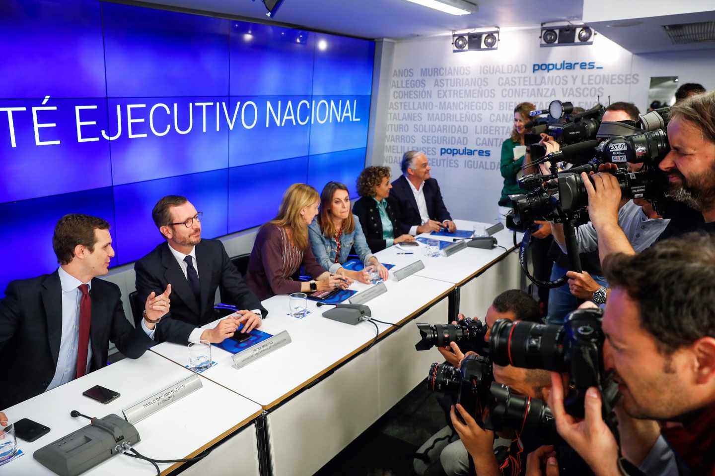 Pablo Casado, en la Ejecutiva del PP.