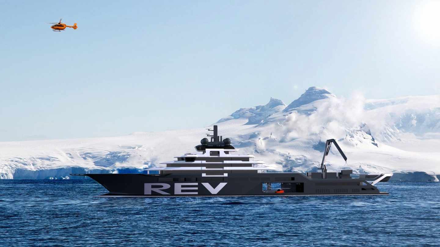 Ilustración del buque de investigación REV.