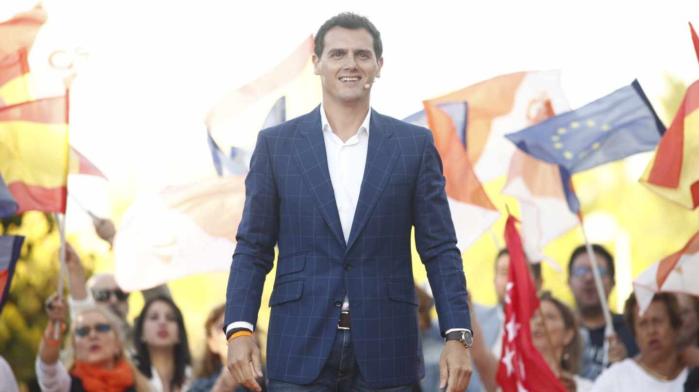 Albert Rivera durante el acto de cierre de campaña del 26M