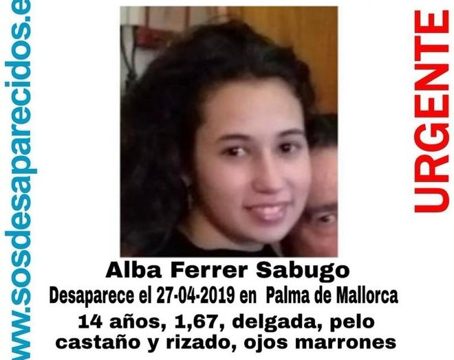 Cartel de la desaparición de Alba Ferrer Sabugo.