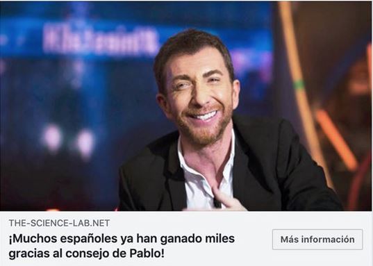 Imagen de una de las publicaciones denunciadas por El Hormiguero.