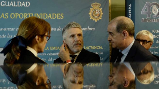 El ministro Grande-Marlaska y el director general de la Policía Nacional, Francisco Pardo Piqueras.