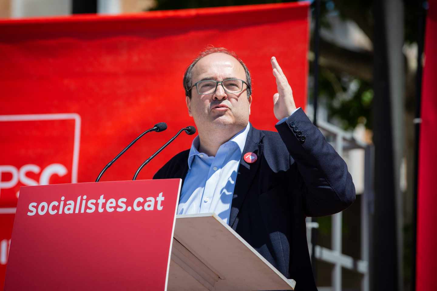 Miquel Iceta, en la campaña electoral del 28-A.