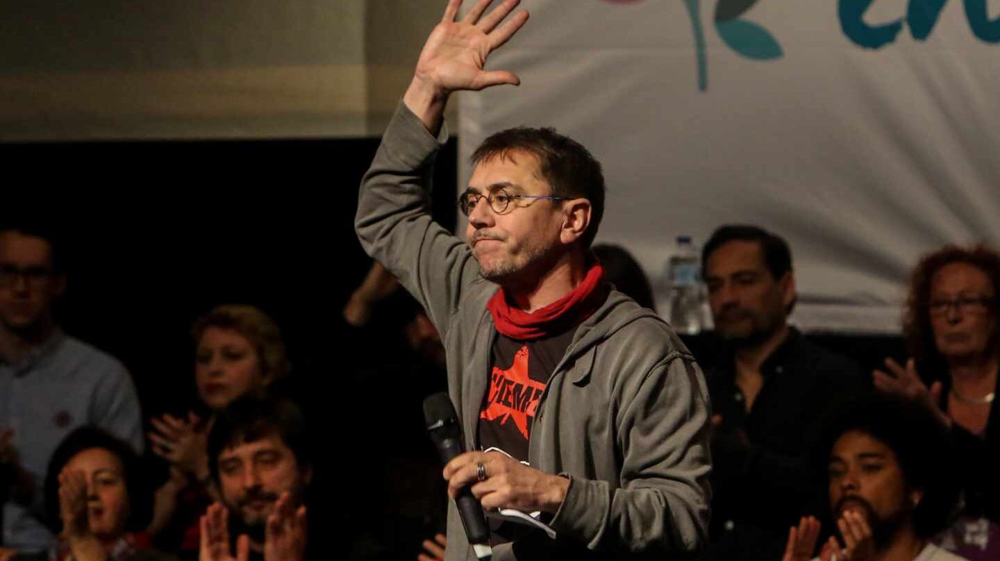 Juan Carlos Monedero en un acto de Podemos