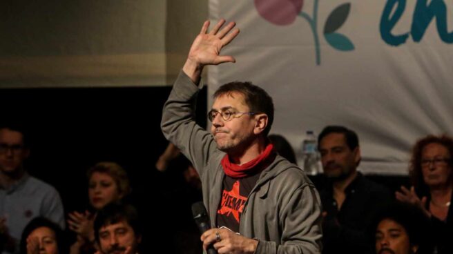 Juan Carlos Monedero en un acto de Podemos