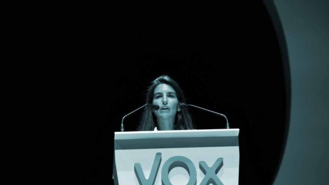 Rocío Monasterio, en un mitin de Vox.
