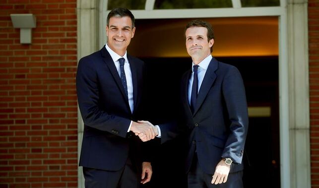 Pedro Sánchez y Pablo Casado.