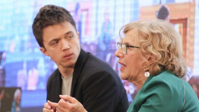 Carmena y Errejón piden a los vecinos que cedan sus balcones para poner carteles