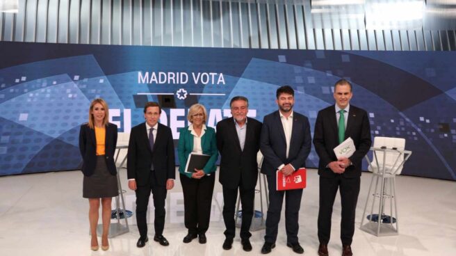 Los candidatos a la alcaldía de Madrid, en el debate de Telemadrid.