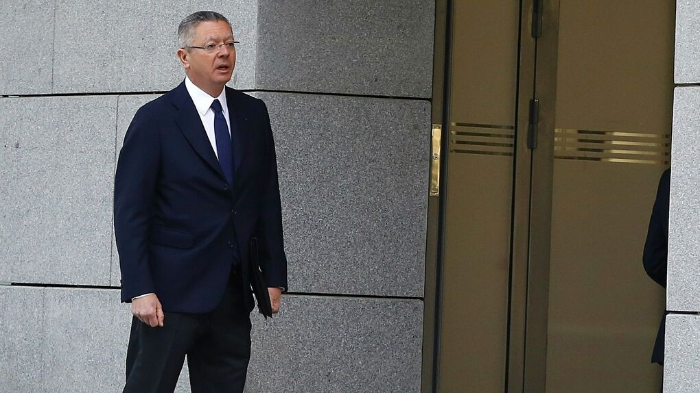 El ex ministro de Justicia Alberto Ruiz Gallardón, llegando a la Audiencia Nacional.