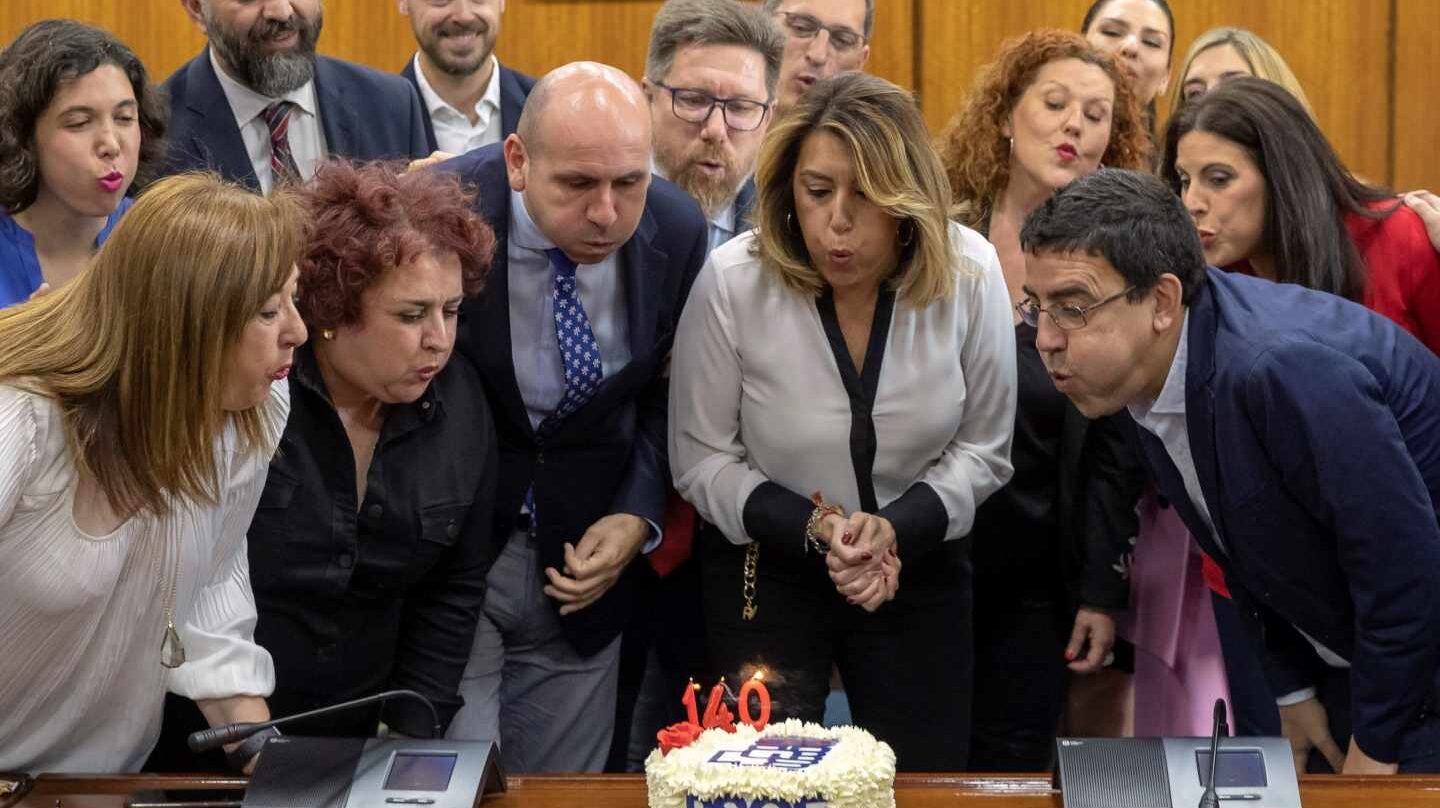 El Grupo Socialista del Parlamento de Andalucía celebra el 140 aniversario del PSOE.