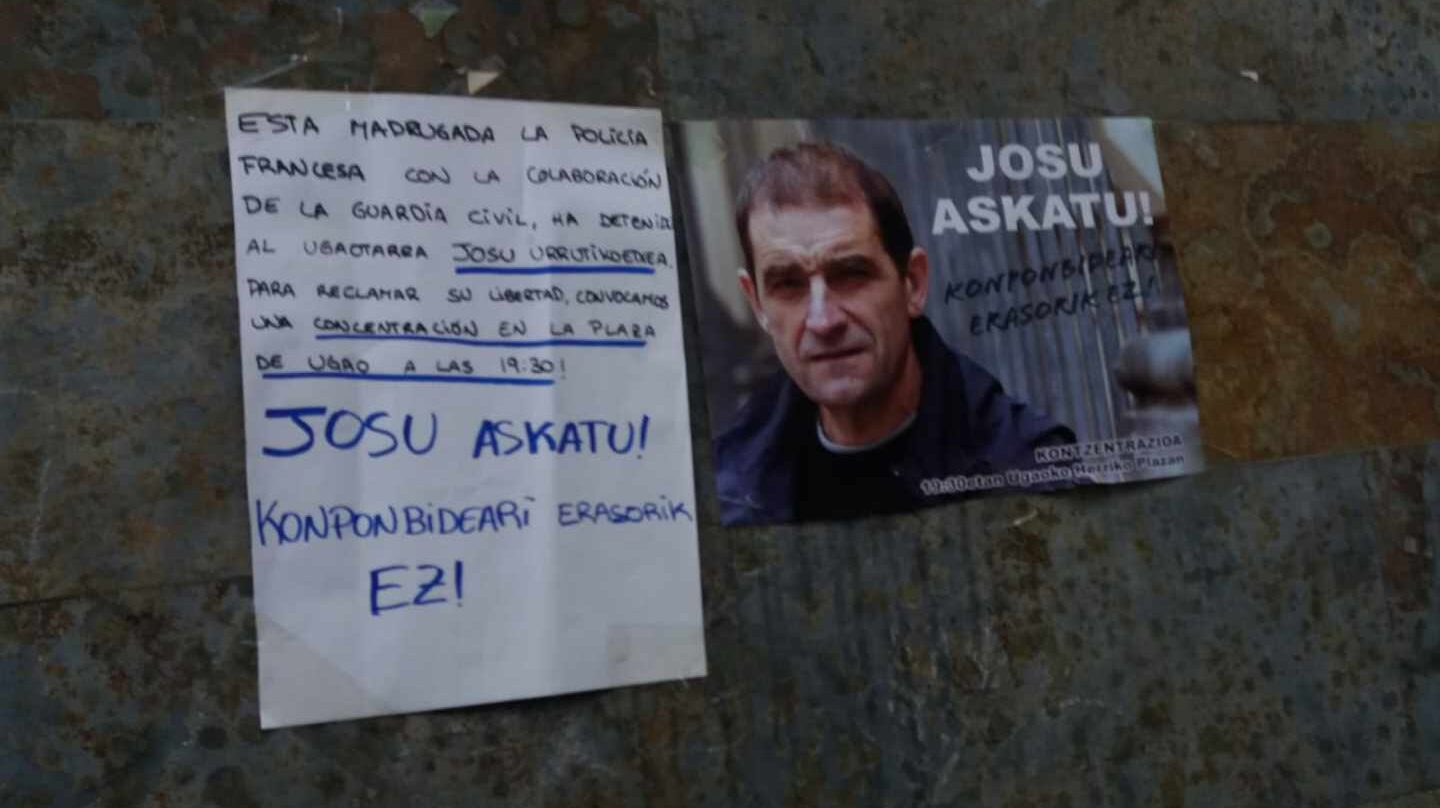 Homenaje a Josu Ternera en su localidad natal, tras la detención del terrorista.