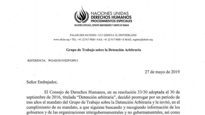 Inicio del informe del grupo de trabajo adscrito a las Naciones Unidas.