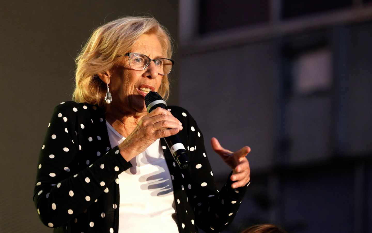 La candidata de Más Madrid a las elecciones municipales, Manuela Carmena.