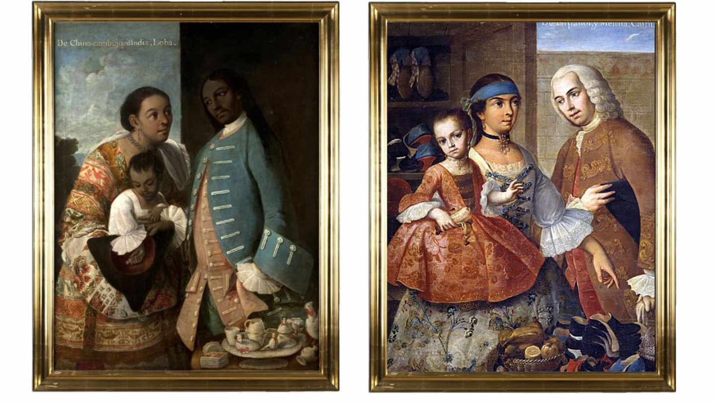 Cuadros de matrimonios mestizos en el Virreinato de Miguel Cabrera (1695-1768)