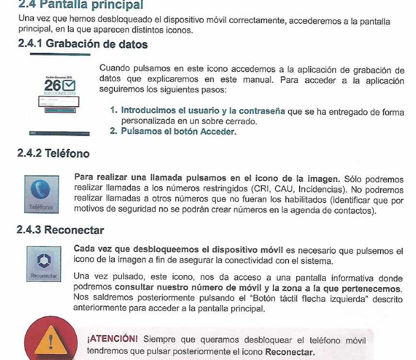 Instrucciones con los pasos a seguir para introducir los datos en la aplicación el próximo 26-M.