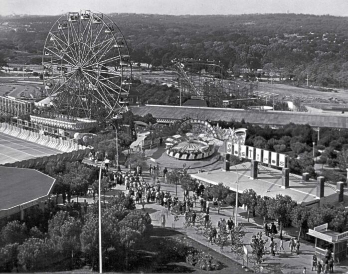 Vista panorámica del Parque de Atracciones, ubicado en la Casa de Campo.