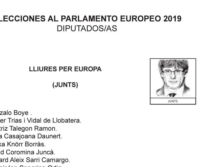 Las papeletas de JxCat de fuera de Cataluña incluirán la imagen de Puigdemont