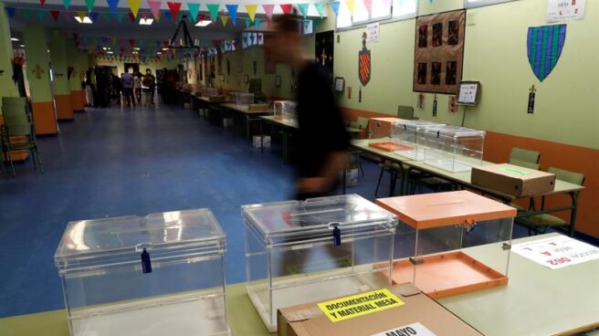 Urnas colocadas en un colegio electoral el pasado domingo.