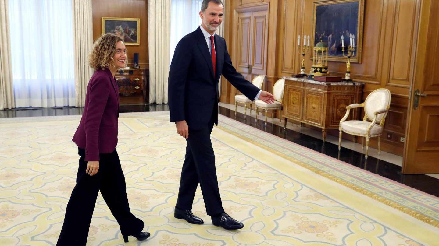 Meritxell Batet, con el Rey en La Zarzuela.