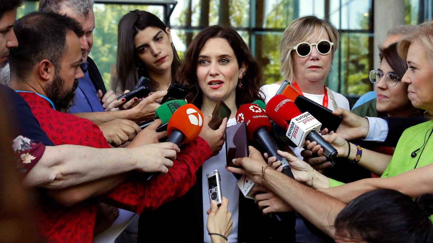 Díaz Ayuso ayer en la Asamblea de Madrid
