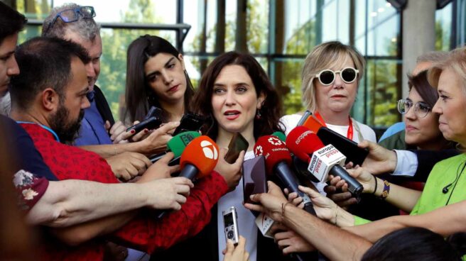 Díaz Ayuso ayer en la Asamblea de Madrid