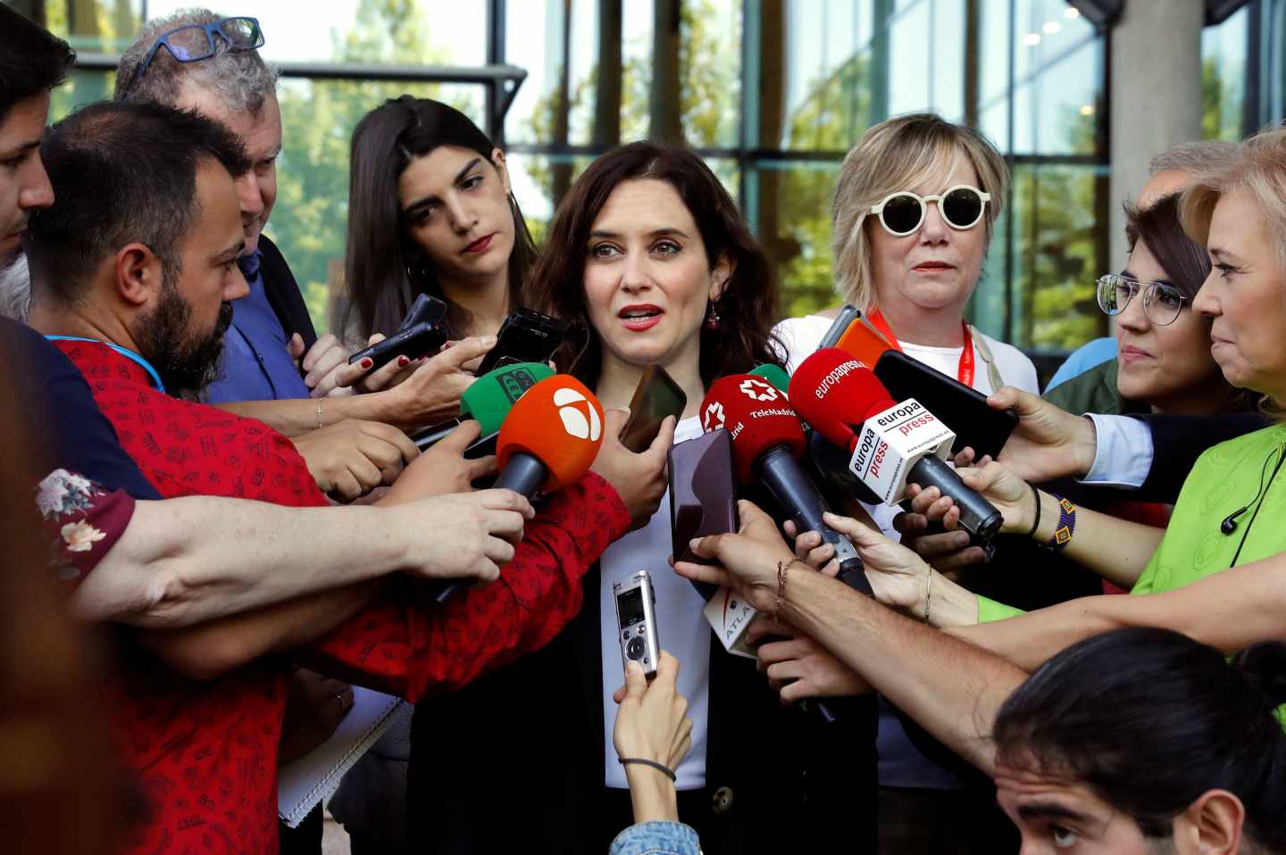 Díaz Ayuso ayer en la Asamblea de Madrid