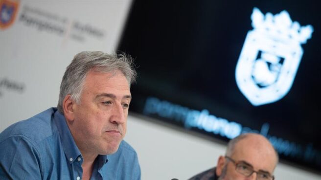 El alcalde de Pamplona en funciones, Joseba Asirón, durante una comparecencia. El alcalde de Pamplona en funciones, Joseba Asirón, durante una comparecencia.