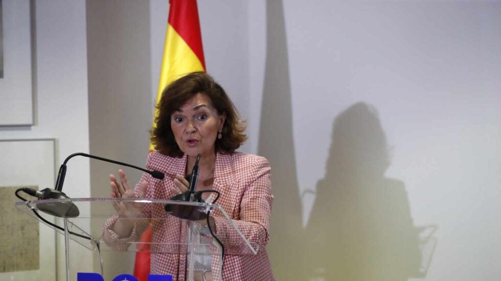 La vicepresidenta del Gobierno, Carmen Calvo.