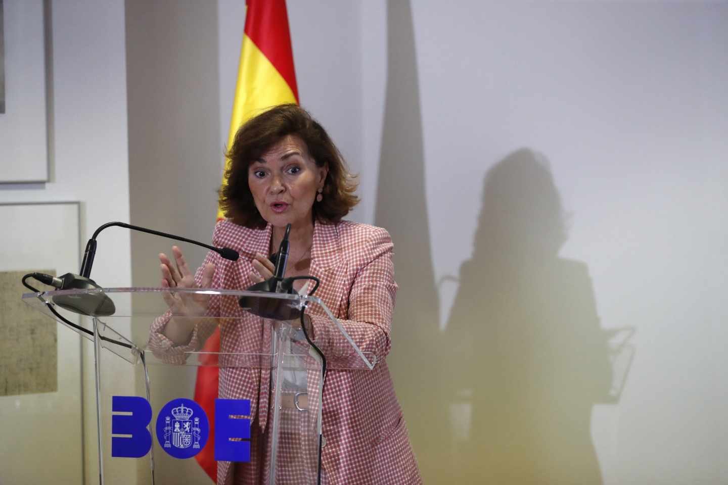 La vicepresidenta del Gobierno, Carmen Calvo.