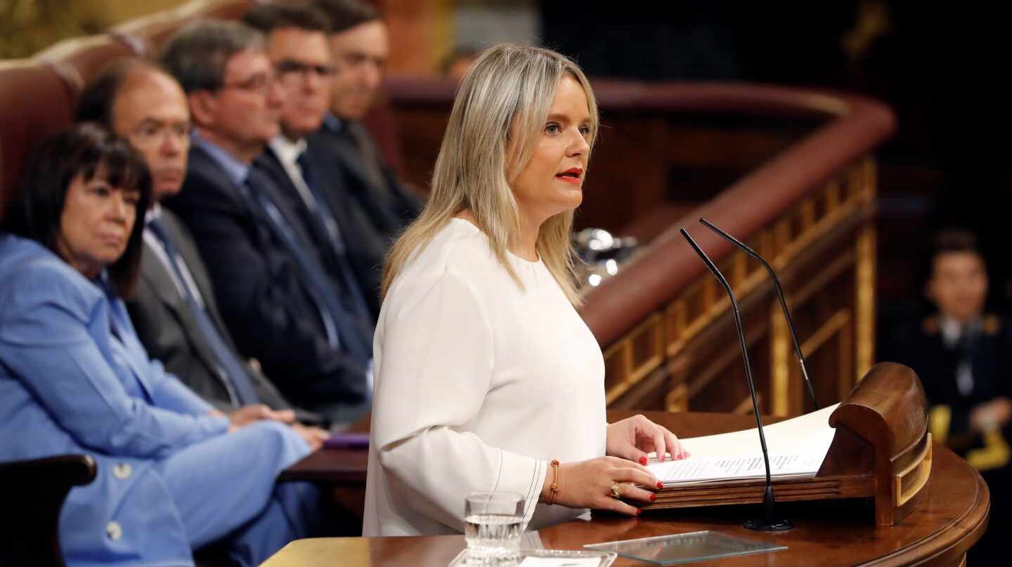 Mar Blanco durante su intervención en el acto institucional