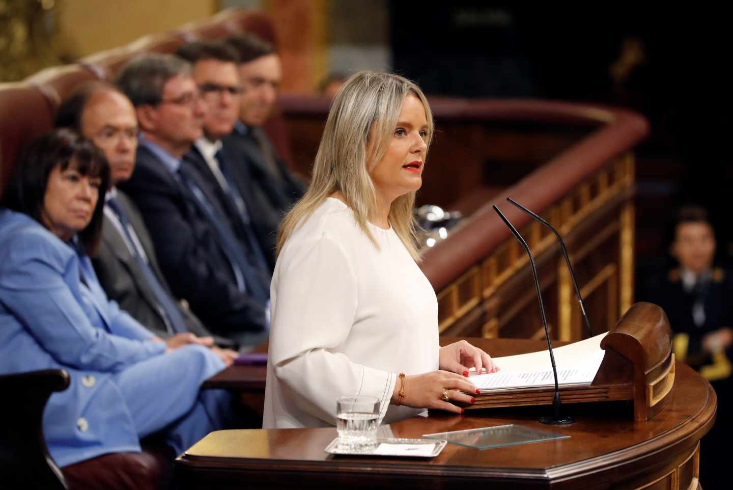 Mar Blanco durante su intervención en el acto institucional