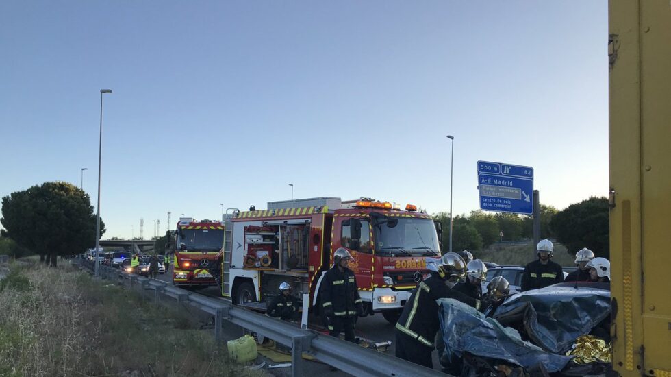 Accidente en la M-50 de Madrid.