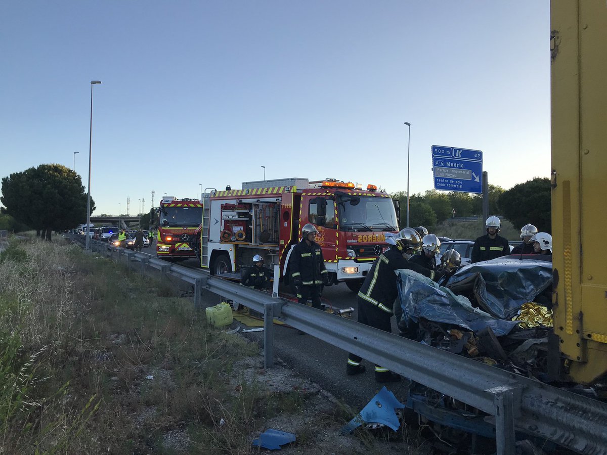 Accidente en la M-50 de Madrid.