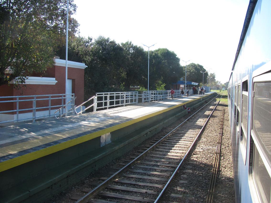 Andén de la estación de Manzanares.